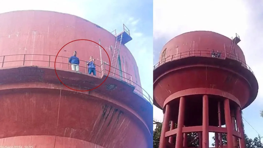 Youth of the Berojgar Sangh climbed on the water tank to demand their demands, hunger strike is continuing for 9 days