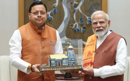Chief Minister Dhami Applauds PM Modi's Haryana Success and Seeks Development Assistance for Uttarakhand