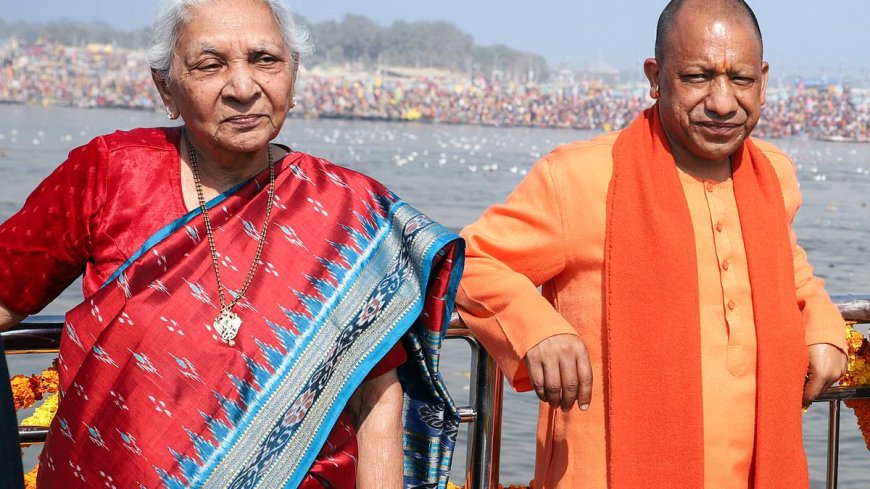 Uttar Pradesh Governor Anandiben Patel Celebrates the Foundation Day of Shri Kalki Dham Temple