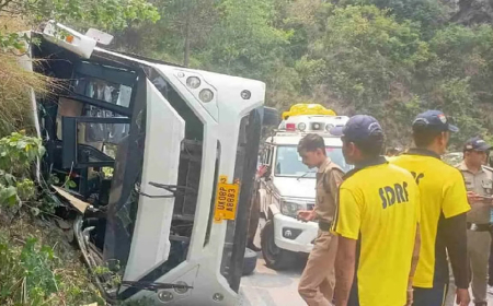 Uttarakhand: Bus Carrying Pilgrims from Gujarat Overturns Near Tehri, 3 Seriously Injured