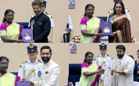 71st National Film Awards: Shah Rukh Khan, Rani Mukerji, Vikrant Massey Shine as Mohanlal Wins Dadasaheb Phalke Award