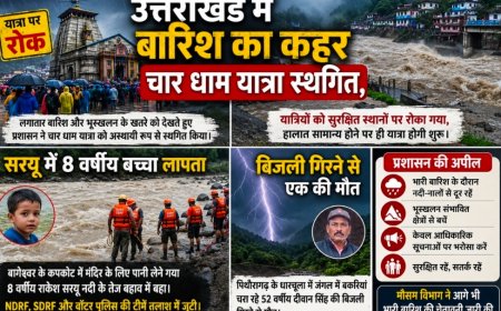 Heavy Rain Disrupts Uttarakhand, Char Dham Yatra Temporarily Suspended as Safety Measures Intensify