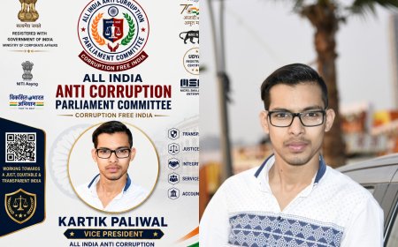 India’s Youngest Producer Kartik Paliwal Appointed National Vice President of All India Anti Corruption Parliament Committee