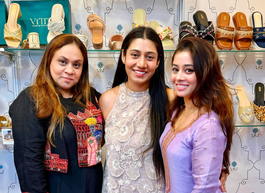 Megha Sharma Attends House of Vitti India Exhibition with Chitra Vakil Sharma, Explores Festive and Wedding Collections