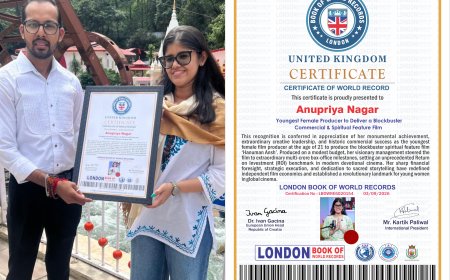 World Record Certificate Awarded at Kainchi Dham: Kartik Paliwal Congratulates Producer Anupriya Nagar as ‘Hanuman Ansh’ Hits ₹200 Crore