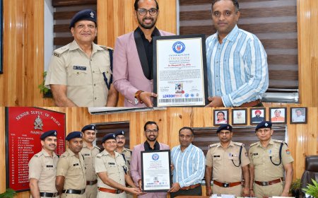 London Book of World Records International President Kartik Paliwal Honors SSP Dr. Manjunath T.C. for Exceptional Administrative Leadership